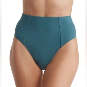 🌻NEW SWEATY BETTY Brook High Waist Bikini Bottoms In Wave Green US Size 12